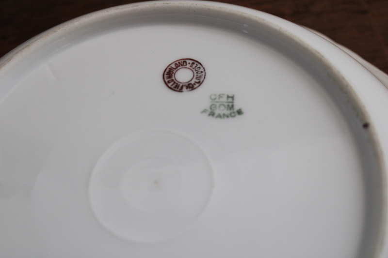 photo of antique Haviland Limoges china, large ornate bowl Charles Field Haviland CFH CDM  #7