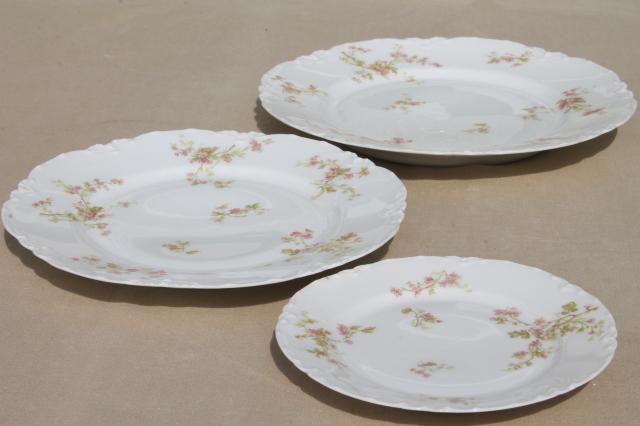 photo of antique Haviland Limoges china plates for 12, complete set luncheon plates, salad, bread plates #5