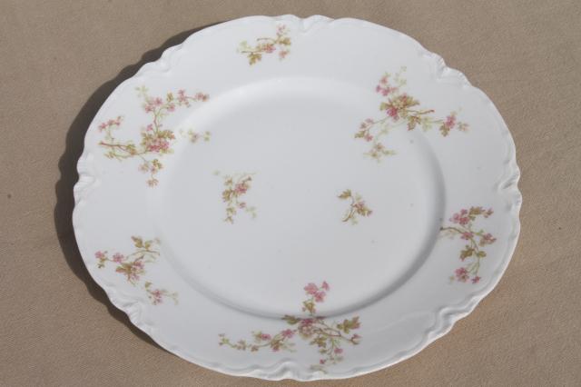 photo of antique Haviland Limoges china plates for 12, complete set luncheon plates, salad, bread plates #8