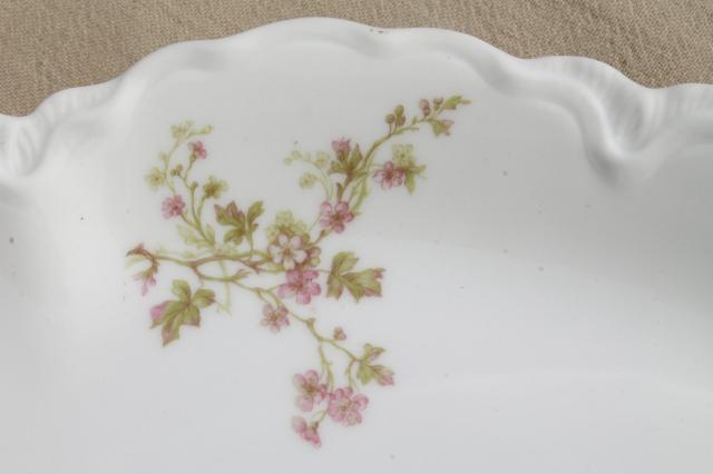 photo of antique Haviland Limoges china serving pieces, tureen, covered bowl, platter etc. #12