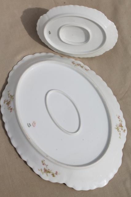 photo of antique Haviland Limoges china serving pieces, tureen, covered bowl, platter etc. #16