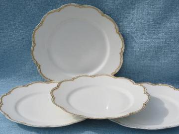 catalog photo of antique Haviland Limoges french white porcelain plates, circa 1915