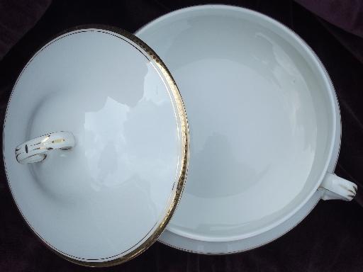 photo of antique Homer Laughlin Genesee china tureens or covered serving bowls #5