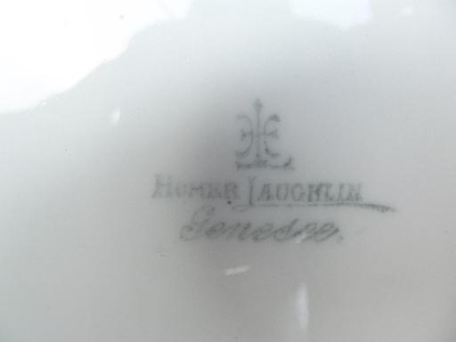 photo of antique Homer Laughlin Genesee china tureens or covered serving bowls #10