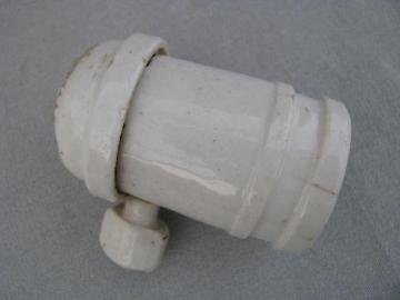 catalog photo of antique Hubbell era porcelain architectural lamp / light socket