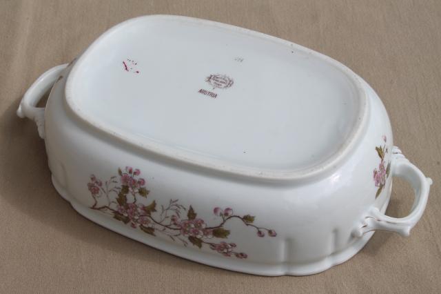 photo of antique Imperial Karlsbad - Austria china tureen or serving dish, bowl only, no lid #7