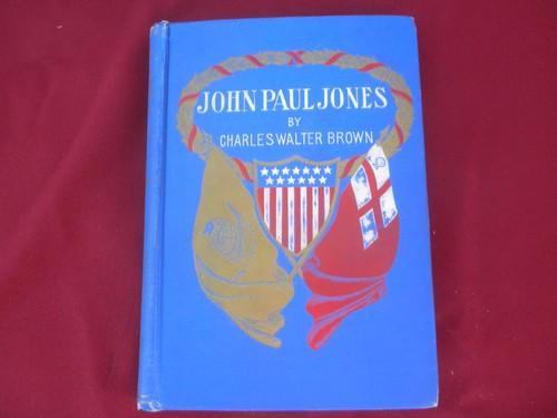 photo of antique John Paul Jones and US Navy w/art binding early century vintage #1