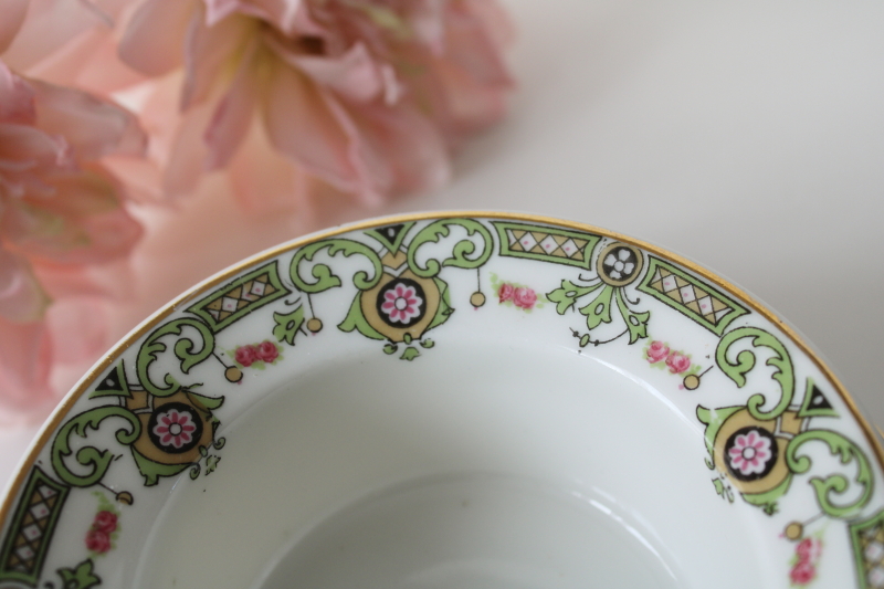 photo of antique Limoges France Union Ceramique porcelain sauce or mayonnaise dish w/ plate  #2