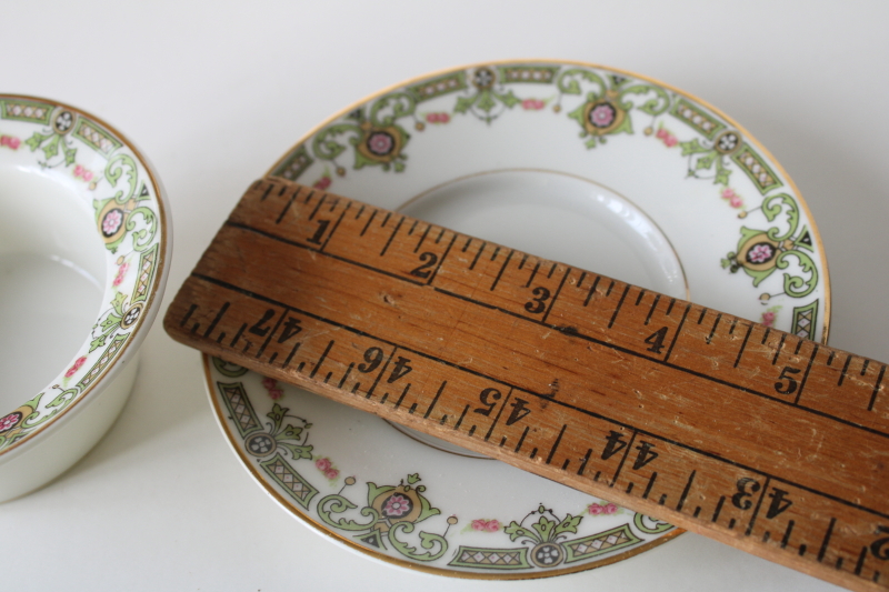 photo of antique Limoges France Union Ceramique porcelain sauce or mayonnaise dish w/ plate  #3