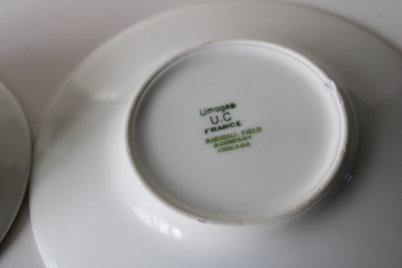 photo of antique Limoges France Union Ceramique porcelain sauce or mayonnaise dish w/ plate  #7