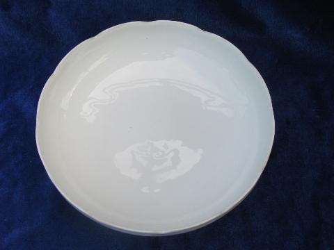 photo of antique Limoges - France pure white china flower bowl, open fruit centerpiece #2