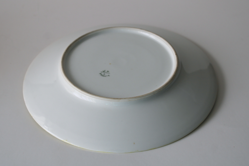 photo of antique Limoges china hand painted plate, brown bunnies border early 1900s vintage #5