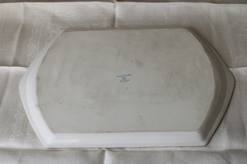 photo of antique Nippon porcelain tray, hand painted serving platter or perfume jewelry tray for vanity table  #5