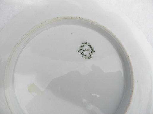 photo of antique O & EG Royal Austria hand-painted china plate, oyster & pearl #3