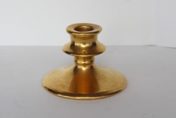 catalog photo of antique RS Germany china candlestick brushed gold encrusted, single candle holder