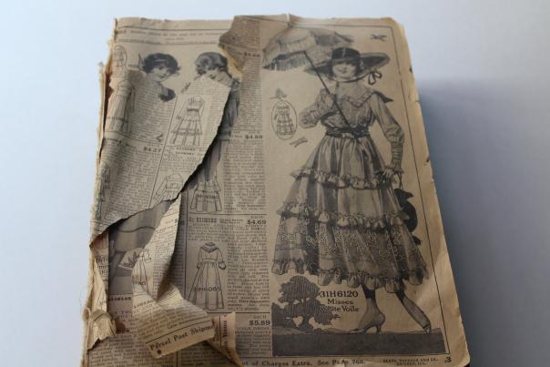 photo of antique Sears catalog 134, 1916 or 1917 WWI vintage near complete big boo #1