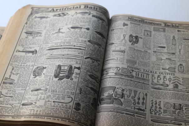 photo of antique Sears catalog 134, 1916 or 1917 WWI vintage near complete big boo #8
