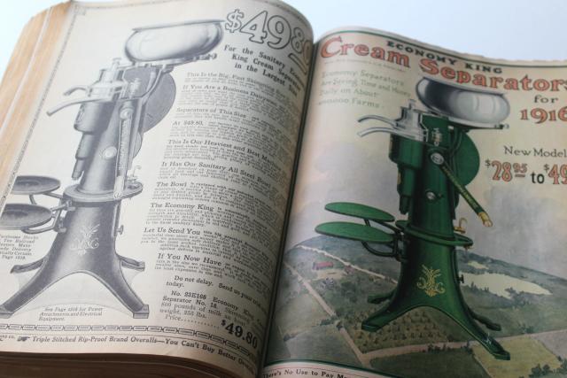 photo of antique Sears catalog, 1915 or 1916 WWI vintage near complete big book #9