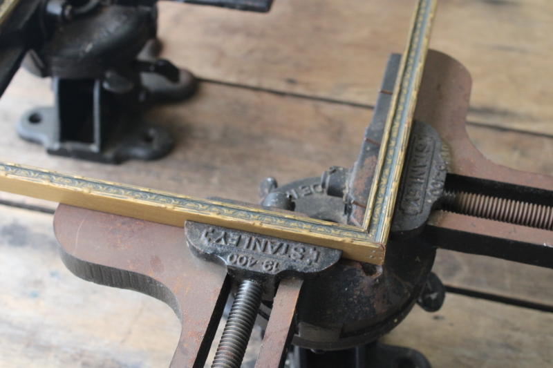 photo of antique Stanley 400 miter vise clamps for architectural framing & molding #2