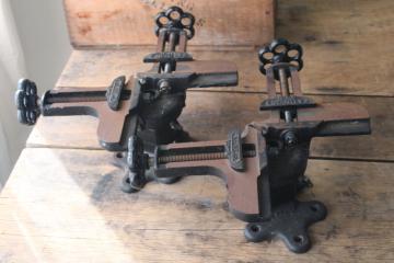 antique Stanley 400 miter vise clamps for architectural framing & molding 