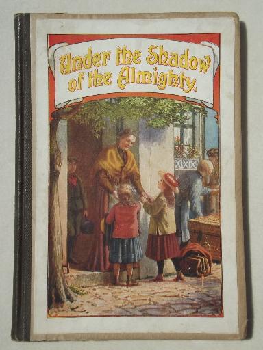 photo of antique Sunday school story books, old religious books w/ beautiful art #4