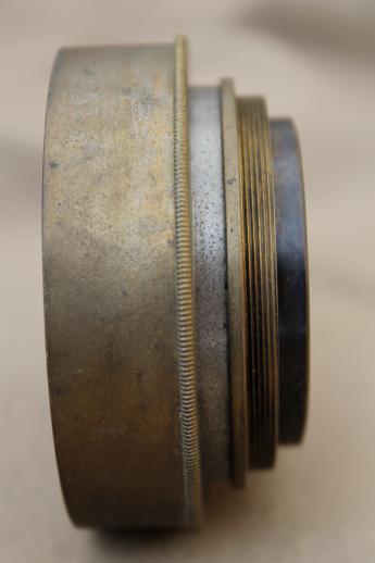 photo of antique Taylor Hobson English brass optical lens for early camera or projector #7