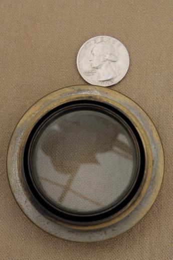 photo of antique Taylor Hobson English brass optical lens for early camera or projector #10