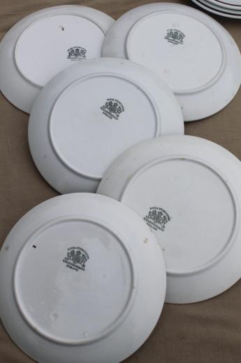 photo of antique Tea Leaf ironstone china plates lot of eight, Wedgwood & Alfred Meakin #11