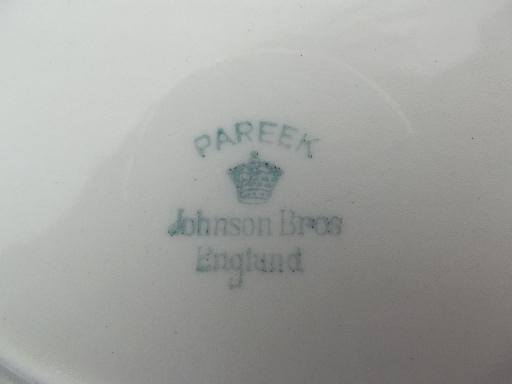 photo of antique US Capitol souvenir plate, old Johnson Bros Pareek china #3