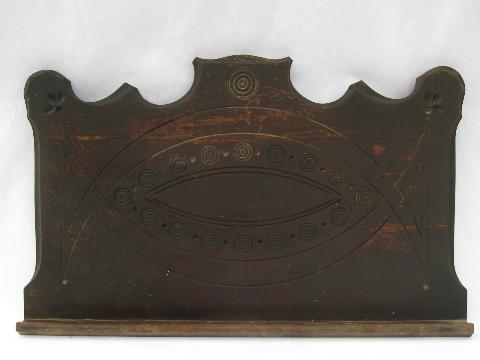 photo of antique Victorian Eastlake carved walnut sheet music rest #1