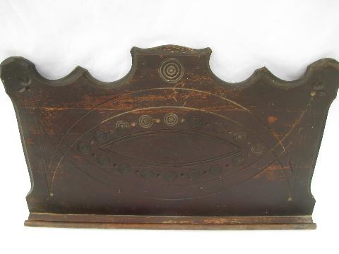 photo of antique Victorian Eastlake carved walnut sheet music rest #3