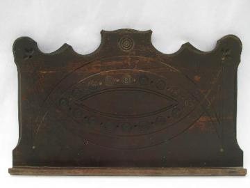 catalog photo of antique Victorian Eastlake carved walnut sheet music rest