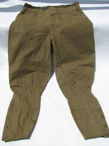 photo of antique WWI vintage, riding breeches/jodhpurs, US Army #2