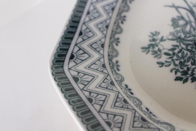 photo of antique Wedgwood china platter Edinburg blue & white aesthetic vintage transferware #5