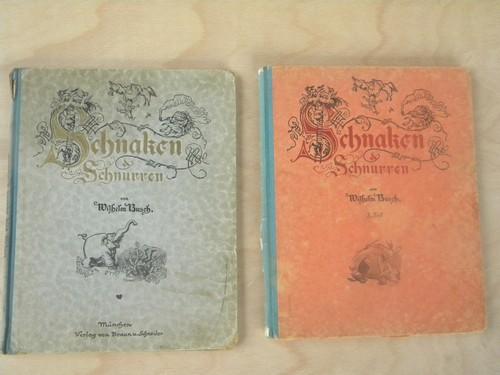 photo of antique Wilhelm Busch Schnaken and Schnurren, vintage german cartoons #1