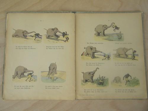 photo of antique Wilhelm Busch Schnaken and Schnurren, vintage german cartoons #2