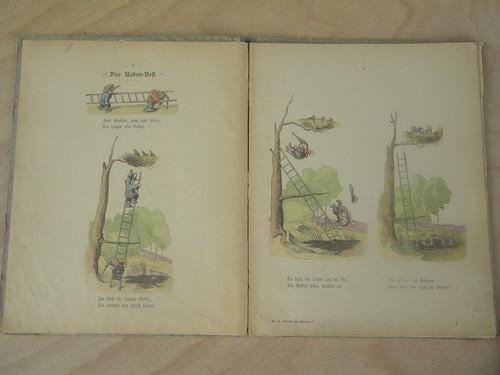 photo of antique Wilhelm Busch Schnaken and Schnurren, vintage german cartoons #3