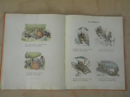 photo of antique Wilhelm Busch Schnaken and Schnurren, vintage german cartoons #5