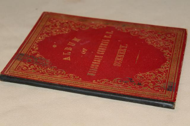 photo of antique Wisconsin Central railroad souvenir, fold out postcard photo album #3