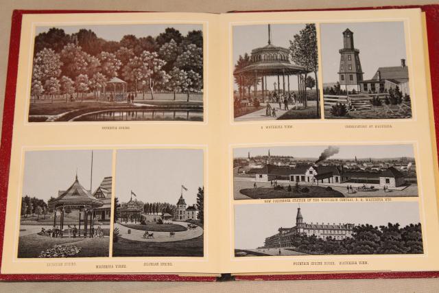 photo of antique Wisconsin Central railroad souvenir, fold out postcard photo album #5