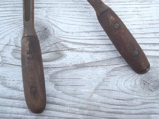 photo of antique Wiss garden shears, vintage  hand hedge clippers loppers #9