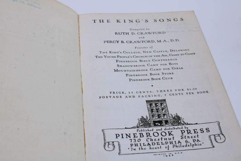 photo of antique and vintage music books, girls glee club & church choir songs old blue & white cover art  #4