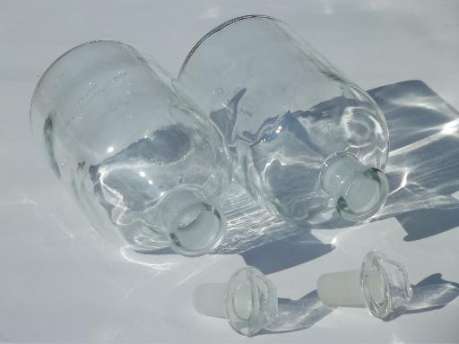 photo of antique apothecary bottles, glass stoppered pharmacy bottle collection #7