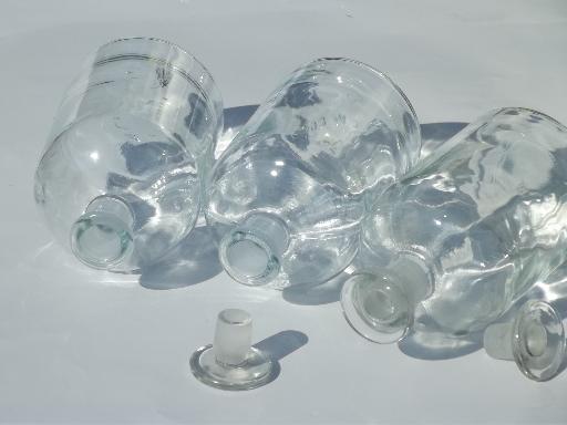 photo of antique apothecary bottles, glass stoppered pharmacy bottle collection #12