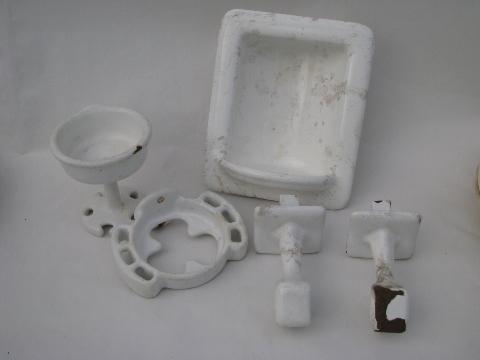 photo of antique art deco vintage bath fixtures, soap dish etc #1