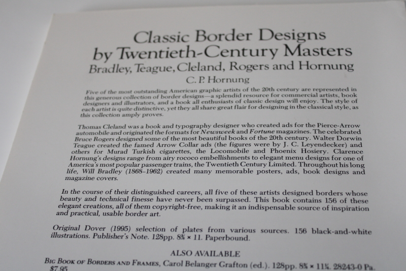 photo of antique artwork copyright free borders & frames vintage graphic art Dover book  #5
