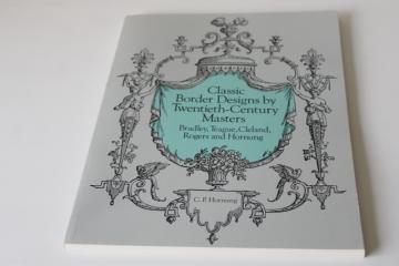 catalog photo of antique artwork copyright free borders & frames vintage graphic art Dover book 