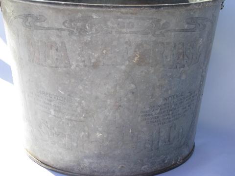 photo of antique auto / farm machinery axel grease pail, early Standard Oil vintage #3