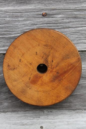 photo of antique barn pulley for block & tackle  w/ iron hardware & extra wood pulley wheel #12
