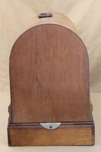 photo of antique bentwood wood sewing machine cover / case for early 1900s vintage sewing machine #8